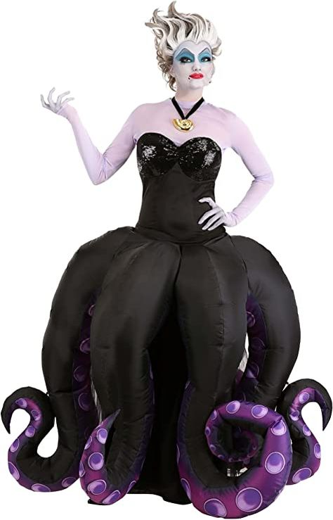 Amazon.com: Disney Little Mermaid Prestige Womens Ursula Costume : Clothing, Shoes & Jewelry Sea Witch Costume, Fantasia Plus Size, Ursula Dress, Disney Villain Costumes, Little Mermaid Outfit, Ursula Costume, Mermaid Parade, Little Mermaid Costume, Villain Costumes