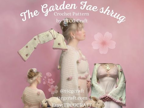 YAYYY THE PATTERN IS RELEASED!! The Garden Fae shrug crochet pattern is available now, you can buy only the shrug or the set with the matching top !! It’s available at best price on my website, or on my Etsy ! Thank you to my wonderful team of testers!!! 🫶 winners of the giveaway are @ellynnnku and @siren.crafts please send me a dm #crochet #crochetaddict #crochetlove #crochetersofig #crochetinspiration #crochetart #crochetshrug #crochetset #whimsical #fairycore #cottagecore #testerappreciation Shrug Crochet Pattern, Shrug Crochet, Crochet Shrug Pattern, Crochet Shrug, Crochet Inspo, Fairycore Cottagecore, Of Montreal, Crochet Set, Crochet Stuff