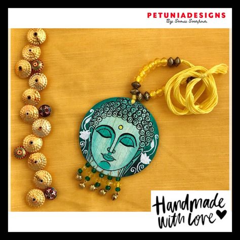 In order to be irreplaceable one  must “ALWAYS BE UNIQUE “ . Check our latest Hand painted Pendant collection by pinging us on what’s app : +91 9000300006. www.facebook.com/petuniadesigns #sarees #handcrafted #handcrafted #handmadejewelry #creative #creativity #unique #modern #jewelry Hand Painted Jewelry Pendant Necklace, Painting Necklace, Painted Jewellery, Terracotta Jewellery Making, Terracotta Jewellery Designs, Hand Painted Pendant, Hand Painted Necklace, Diy Fabric Jewellery, Handmade Rakhi