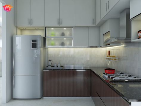 9 pictures of L-shaped modular kitchens for Indian homes | homify Modular Kitchen Design L Shape, Modular Kitchen Design Indian, L Shaped Kitchen Interior, Indian Modular Kitchen, L Shape Kitchen Design, Kitchen Design Indian, L Shaped Modular Kitchen, Modern Kitchen Colours, Kitchen Wardrobe Design