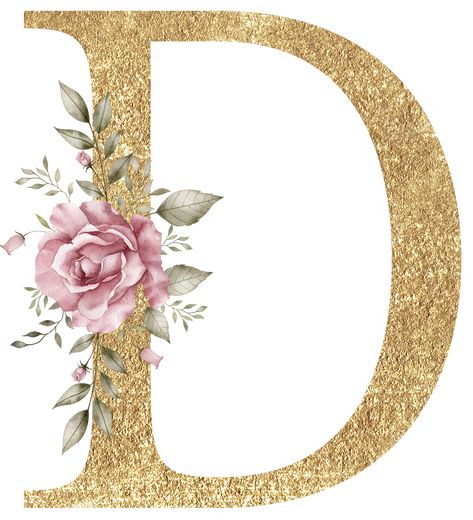 Flowers To Print, Floral Lettering, Letter Wreath, Fancy Lettering, Floral Monogram Letter, Lettering Words, Alphabet Art Print, Glitter Png, Alphabet Letters Design