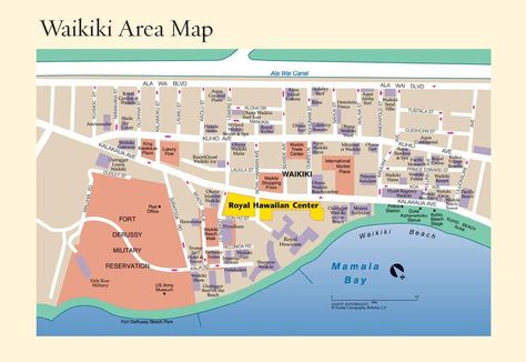 Street Map Waikiki | Hawaii Photos - My Destination Hawaii Hawaii Map Islands, Map Of Maui Hawaii, Map Of Kauai Hawaii, Photos Of Hawaii, Waikiki Map, Oahu Map, Hawaii Photos, Waikiki Hawaii, Area Map