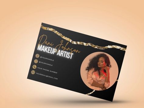 Makeup Artist Business Card Design by Sherelle Timothy on Dribbble Make Up Artist Visiting Cards Design, Makeup Artist Visiting Card Design, Makeup Artist Visiting Card, Artist Visiting Card, Makeup Artist Business Cards Design, Tattoo Artist Business Cards, Artist Business Cards Design, Makeup Business Cards, Artist Business Card