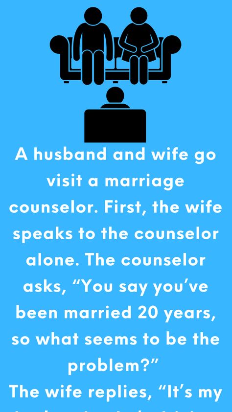 Funniest Stories, Reading Funny, Hilarious Text Messages, Joke Book, Stories Funny, Husband Jokes, Marriage Counselor, Funniest Jokes, Joke Stories