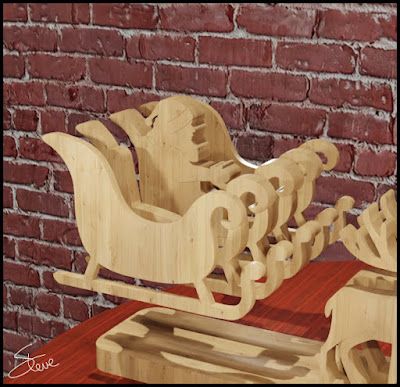 Steve Good Scroll Saw Patterns, Scroll Saw Christmas, Sleigh Pattern, Scrollsaw Projects, Scrollsaw Workshop, Best Scroll Saw, Wooden Sleigh, Scroll Saw Blades, Scroll Saw Pattern