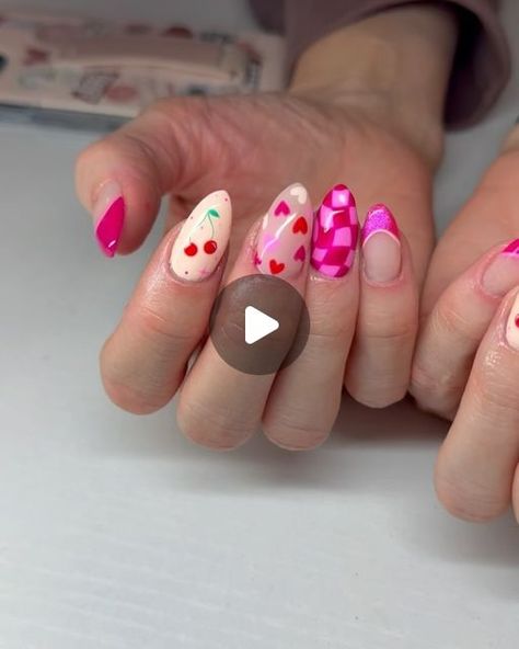 Hailey Lloyd on Instagram: "Bring on all the hot pink please and thank you 🤩🤩 • • • #valentines #pinknails #nailsbyhails #valentinesnails #feburarynails #nailart #nailaddiction #naildesign" Please And Thank You, Valentines Nails, Pink Nails, Thank You, Hot Pink, Hair Makeup, Nail Designs, Nail Art, Bring It On