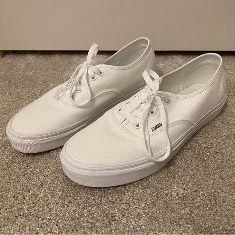 Vans Authentic White Worn Once! Men’s size 9 White Vans Authentic, Vans Authentic White, White Vans, Vans Authentic, Size 10, Sneakers, Jewelry Watches, Plus Fashion, Outfit Inspo