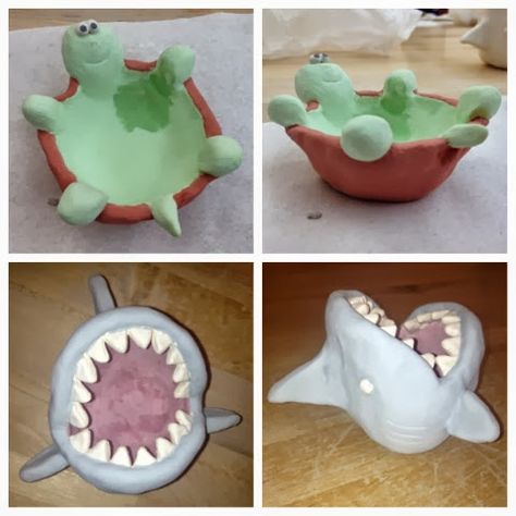 Martha's Art Portfolio: Glazing of Pinch Pot Creatures Pinch Pot Creatures, Animal Pots, Clay Pinch Pots, Clay Projects For Kids, Pottery Pinch Pot, Ceramic Pinch Pots, Zoo Ideas, Pottery Animals, Pinch Pot