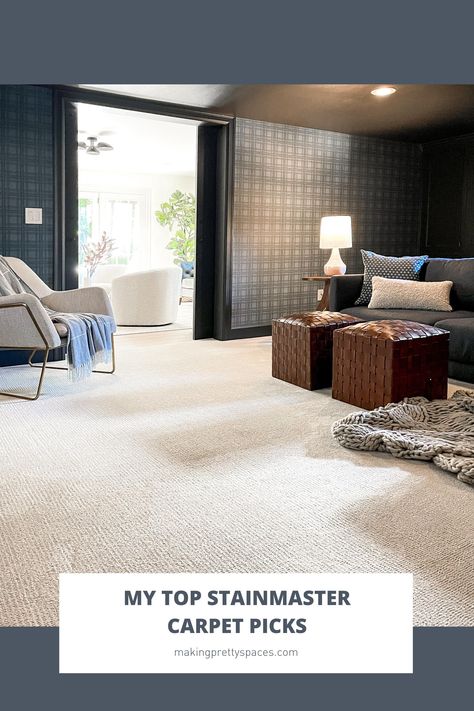 While my exact STAINMASTER® carpet isn’t available at Lowe’s, they do have hundreds of selections for every style and budget. I recently took a trip into my local Lowe’s so that I could see and feel all of their options… and came up with a pretty good selection of my top picks!