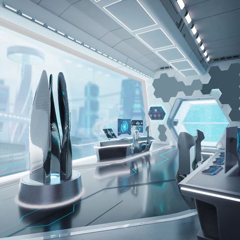 Futuristic Architecture Home, Futuristic Home Interior, Cyberpunk Room, Futuristic Office, Holiday Destinations In India, Detroit Art, Spaceship Interior, Futuristic Home, Time Princess