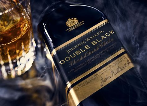 Double Black Whisky, Johnnie Walker Double Black, Walker Logo, Johnnie Walker Black Label, Johnnie Walker Black, Daisy Wallpaper, Good Whiskey, Blended Scotch Whisky, Double Black