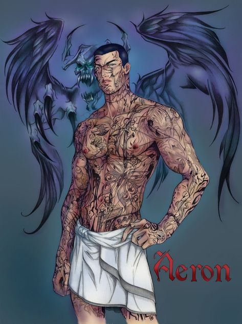 Aeron Lord By Anyae - colour by gee by geeport Gena Showalter Lords Of The Underworld, Gena Showalter, Books Characters, Book Obsession, Darkest Night, Black Dagger Brotherhood, Book Pictures, Dark Hunter, The Evil Within