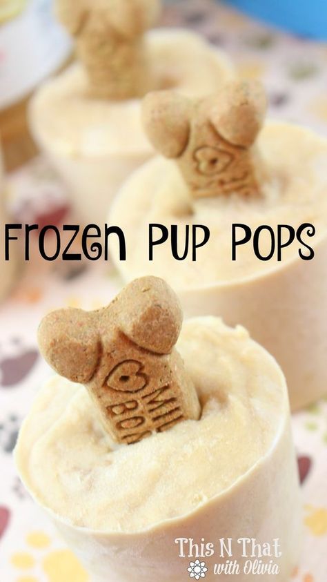 Pup Pops, Pet Treats Recipes, Easy Dog Treat Recipes, Frozen Dog Treats, Dog Biscuit Recipes, Dog Ice Cream, Easy Dog Treats, Healthy Dog Treats Homemade, Frozen Dog