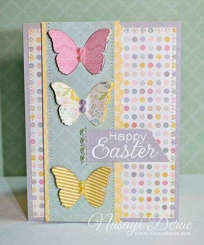 Diy Easter Cards, Easter Cards Handmade, Happy Easter Card, Easter Images, Cricut Cards, Spring Cards, Diy Easter, Butterfly Cards, Easter Diy