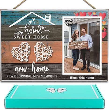 New House Photo, Unique Easter Gifts, Clip Picture Frame, Family Picture Frames, Home Wooden Signs, Homeowner Gift, New Home Owners, Best Housewarming Gifts, Unique Easter