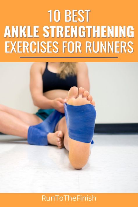 Strengthen Ankles, Ankle Strengthening Exercises, Leg Strengthening Exercises, Exercises For Runners, Ankle Injuries, Ankle Exercises, Lower Body Exercises, Strength Training For Runners, Foot Exercises