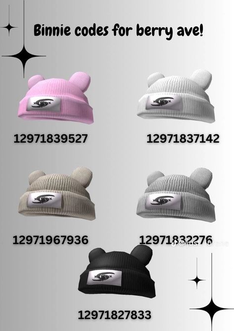 Bag Roblox Code, Winter Baddie Outfits, Accessories Codes, Baddie Winter Outfits, Winter Baddie, Roblox Accessories, Beige Beanie, Preppy Decal, Easter Headbands