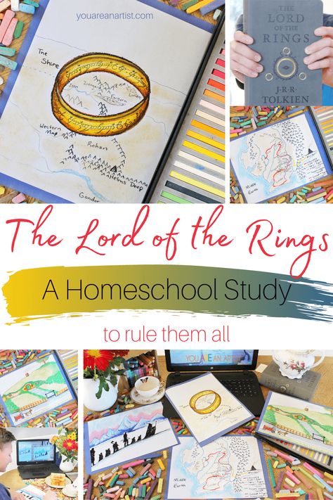 Art With Chalk, Lord Of The Rings Art, Homeschool Literature, Unit Studies Homeschool, Catholic Homeschool, Charlotte Mason Homeschool, Homeschool Projects, Family Book, Homeschool Education