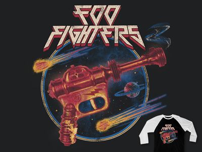 Foo Fighters Ray Gun Foo Fighters Wallpaper, Foo Fighters Art, Foo Fighters Poster, Foo Fighters Band, Foo Fighter, Gildan Tshirt, Rock Poster Art, Rock Band Posters, Vintage Music Posters