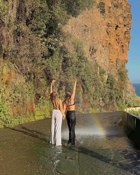 first day on Madeira 🌈💕🌸🦋 Madeira Aesthetic, Women Icon, Chic Photography, Aesthetic Vogue, Waterfall Photography, April 21, Travel Beauty, Beauty Skincare, Photos Ideas