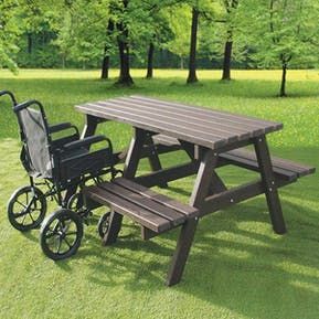 Wheelchair Access Picnic Tables - Standard Memorial Benches, Eco Friendly Furniture, Picnic Bench, Picnic Tables, Outdoor Entertaining Spaces, Indoor Outdoor Furniture, Plastic Tables, Street Furniture, Wheelchair Accessible