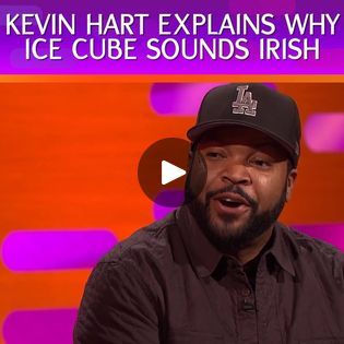 9.5M views · 6.6K reactions | Kevin Hart Explains Why Ice Cube Sounds Irish | The Graham Norton Show | Graham and Ice discuss the possibility that they could be related. | By The Graham Norton Show | Facebook The Graham Norton Show, Graham Norton Show, Graham Norton, Kevin Hart, Ice Cube, Funny