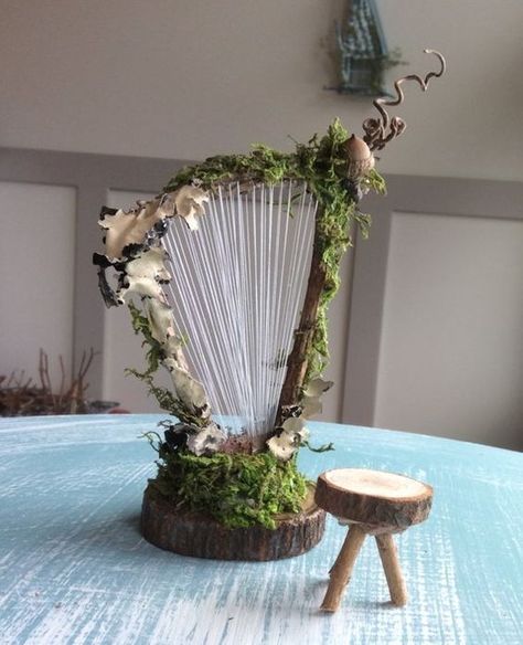 Takken Decor, Fairy Garden Furniture, Fairy House Diy, Fairy Garden Crafts, Fairy Garden Designs, Fairy Furniture, Asian Garden, Fairy Tree, Fairy Crafts