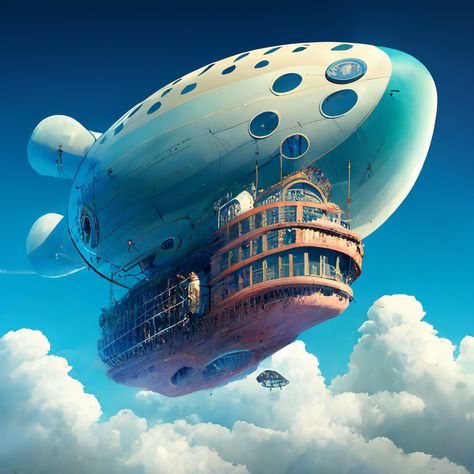 Steampunk Airship, Environment Design, Anime Crossover, Pixie Dust, Animal Shelter, Blue Sky, Castle, History, Anime