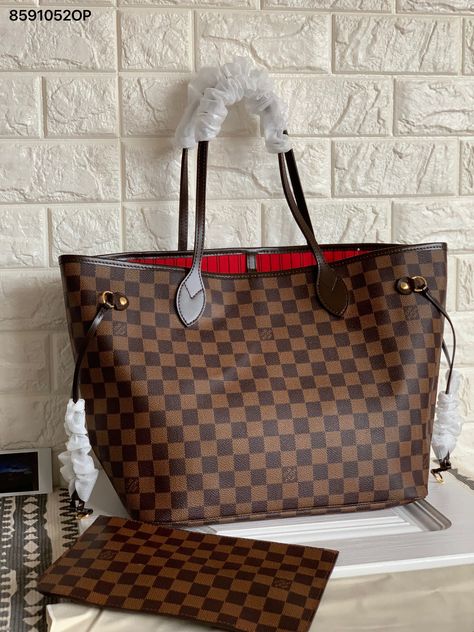 Louis Vuitton lv neverfull mm shopping carry bag original leather version damier ebene with red interior Neverfull Louis Vuitton, Lv Tote, Lv Neverfull Mm, Sac Louis Vuitton, Authentic Louis Vuitton Bags, Lv Neverfull, Louis Vuitton Totes, Fashion Tote Bag, Lv Bags