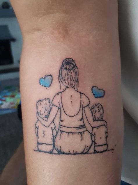 Mom Of Two Sons Tattoo, Mom And 2 Sons Tattoo Ideas, Mom And Two Sons Tattoo, Mom Of Two Boys Tattoo, Mother And 2 Sons Tattoos, 2 Sons Tattoo For Mom, Mom Of Boys Tattoo Ideas, Boy Mom Tattoo Ideas, Two Sons Tattoo For Mom