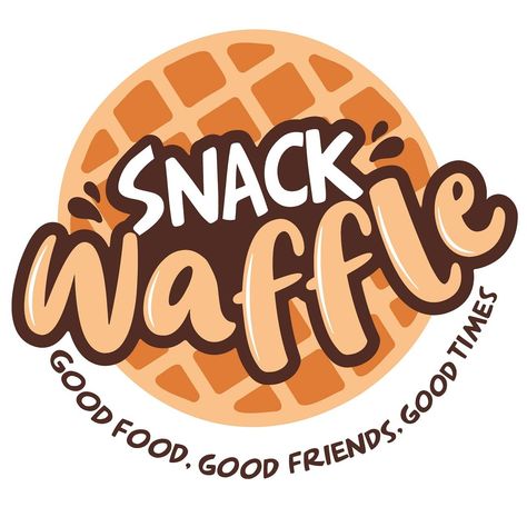 Waffle Logo Design Ideas, Bubble Waffle Logo, Waffle Packaging Design, Waffle Shop Design Ideas, Waffle Logo Design, Waffles Decorados, Waffle Packaging, Waffles Logo, Easter Chocolate Covered Oreos