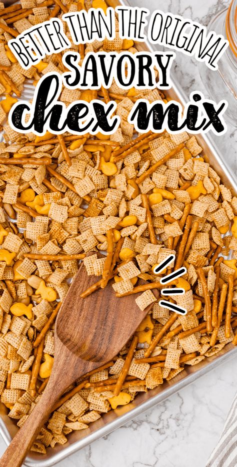 Original Chex Mix Recipes, Chex Mix Seasoning, Savory Chex Mix Recipes, Savory Chex Mix, Savory Chex, Homemade Chex Mix Recipe, Ranch Chex Mix, Chex Mix Original, Chex Mix Recipes Original