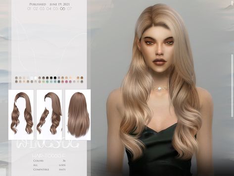 wingssims' WINGS-TO0613 Ts4 Hair, Sims 4 Cc Hair, Female Hairstyles, Sims 4 Tsr, Sims 4 Black Hair, Mod Hair, Pelo Sims, Sims 4 Gameplay, Sims Four