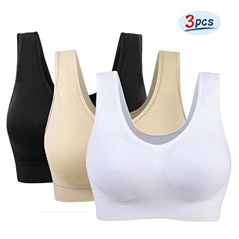 Cocobla Women 2/3 Pack Seamless Wireless Sports Bra Yoga Tops with Removable Pads Wireless Sports Bra, Fitness Activewear, Yoga Sports Bra, Racerback Sports Bra, Cute Comfy Outfits, Yoga Bra, Seamless Bra, Support Bras, Sport Bra