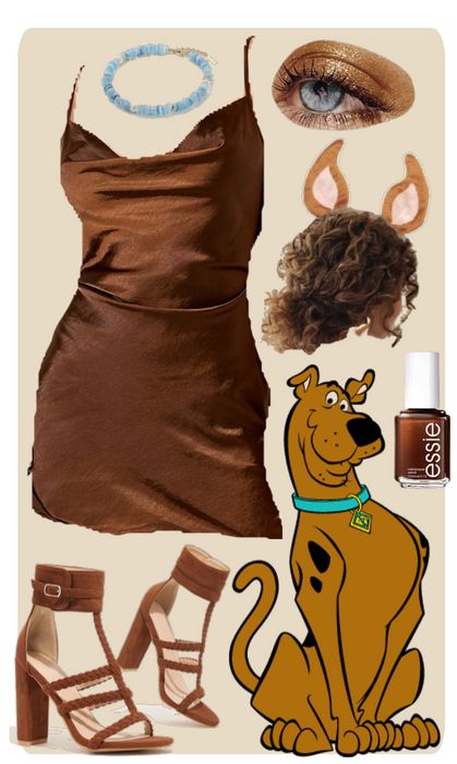 Scooby Costume Women, Halloween Costume Ideas For 5, Scoby Doby Doo Halloween Costumes, Scooby Costume, Scooby Doo Make Up, Scooby Outfit, Halloween Scooby Doo, Costume Ideas Scooby Doo, Shaggy Halloween Costume Girl