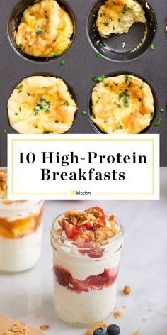 High-Protein Breakfast Ideas | Kitchn Healthy High Protein Meals Breakfast Ideas, Healthy High Protein Breakfast On The Go, Fast To Go Breakfast Ideas, Breakfast Ideas High Calorie, Protein Brunch Ideas, Healthy And Fast Breakfast Ideas, Fast High Protein Breakfast, Low Carb High Protein Recipes Breakfast, Fast Breakfast Ideas Healthy