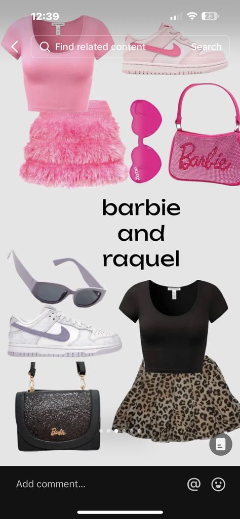 Raquel Halloween Costume Barbie, Barbie And Rachel Halloween Costume, Barbie And Recel Costumes, Barbie And Rachel Costume, Quick And Easy Duo Halloween Costumes, Duo Halloween Costumes Barbie And Raquel, Blonde Easy Halloween Costumes, Baddie Solo Halloween Costumes, Barbie And Raquelle Outfits