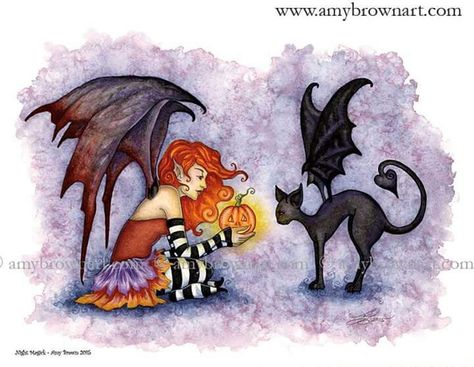 Amy Browne artist Amy Brown Art, Amy Brown Fairies, Brown Fairy, Imprimibles Halloween, Brown Artwork, Halloween Fairy, Amy Brown, Fairy Dragon, Fairy Pictures