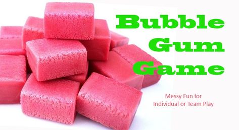 Messy Bubble Gum Game, Kid's Party Game. This game is as fun to watch as it is to play as kids search through whipped cream, find the gum and then most blow a bubble. Bubble Gum Party Ideas, Bubblegum Birthday Party, Bubble Gum Birthday Party, Whip Cream Game, Science Fair Bubble Gum Project, Bubble Gum Bubble Gum In A Dish Game, Bubble Gum Experiment, Bubble Gum Brain Activities, Droobles Best Blowing Gum