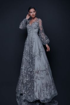 Winter Court, Eden Moon, Gray Wedding Colors, Moon Lee, Grey Wedding Dress, American Dress, New Party Dress, Fasion Outfits, Women Dresses Classy