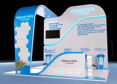 Blue Booth Design, Small Booth, Art Direction Advertising, Exhibition Stall, Exhibition Booth Design, Exhibition Booth, Exhibition Stand, Creative Advertising, Booth Design