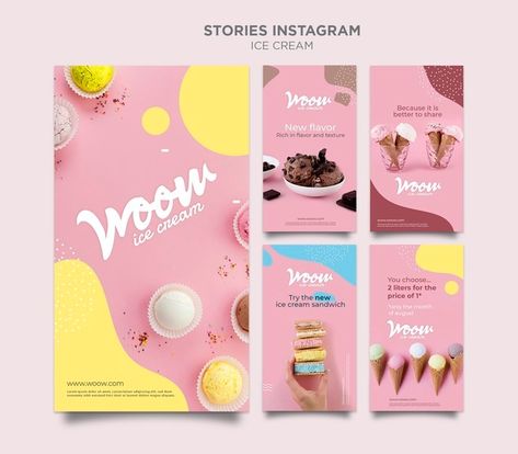 Free PSD | Instagram stories with ice cream Ice Cream Menu Design, Ice Cream Graphic Design, Ice Cream Instagram, Ice Cream Poster, Instagram Stories Template, Beverage Poster, Food Template, Ice Cream Design, Food Graphic Design