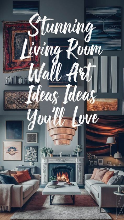 13 Stunning Living Room Wall Art Ideas You’ll Love - Home Experts Wall Of Artwork, Art In Living Room Wall, Best Wall Art For Living Room, Large Wall Art Ideas Living Room, Simple Wall Art Living Room, Decorating Big Walls Living Room, Extra Large Wall Art Living Room, High Walls Decor Living Room, Gallery Wall Above Fireplace