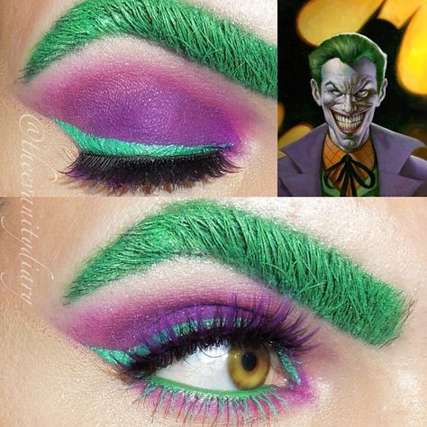 Joker Fancy Dress Woman, Joker Suide Squad Costumes, Glam Joker Makeup, Joker Eyeshadow, The Joker Makeup Women, Female Joker Costume Outfits, Lady Joker Costume, Diy Joker Costume Women, Joker Inspired Outfit