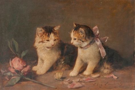 Silent Art, Painting Cats, Wal Art, Rennaissance Art, Art Mignon, John Henry, Two Cats, The Embrace, Paintings I Love