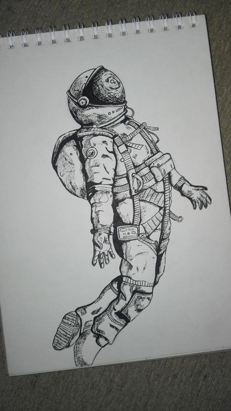 Astronaut Sketch Drawing, Astronaut In Space Drawing, Draw Astronaut, Astronaut Sketch, Astronaut Drawing, Outer Space Art, Space Drawings, Astronauts In Space, Pen Sketch