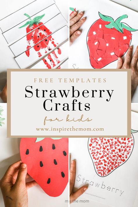 Five strawberry craft ideas for kids PLUS free templates! Berry Crafts For Kids, Strawberry Preschool Activities, S For Strawberry Craft, Strawberry Crafts Preschool, Strawberry Crafts For Kids, Strawberry Crafts Preschool Art Projects, Strawberry Crafts For Toddlers, Strawberry Arts And Crafts, Strawberry Lesson Plans For Preschool