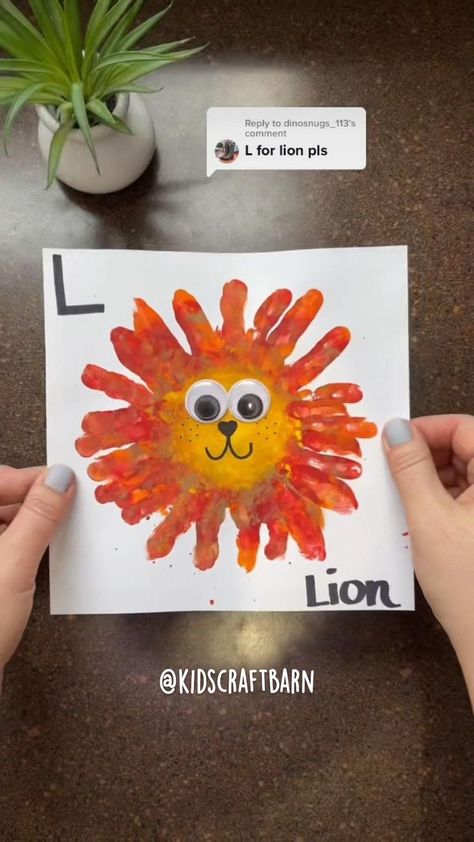 L is for lion! Handprint book ideas - @kidscraftbarn in 2022 | Preschool art activities, Toddler arts and crafts, Preschool crafts Lion Handprint, L Is For Lion, Abc Crafts, Grandparents Quotes, Fiesta Tropical, Kindergarten Learning Activities, Toddler Arts And Crafts, Baby Learning Activities, Alphabet Crafts