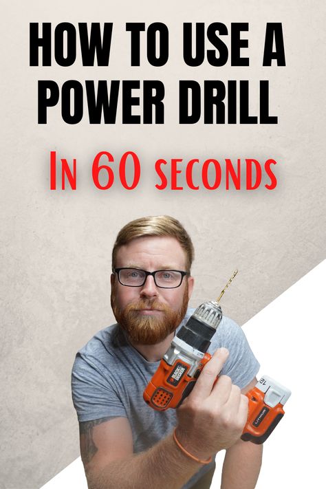 Learn what you need to know to use a power drill in 60 seconds! In this post I’ll cover how to use a power drill, what it's commonly used for, as well as a quick tip! How To Use A Drill, How To Use A Drill For Beginners, Pressure Treated Wood, Cordless Power Tools, Drilling Holes, Basic Concepts, Cordless Drill, Electric Drill, Tool Hacks