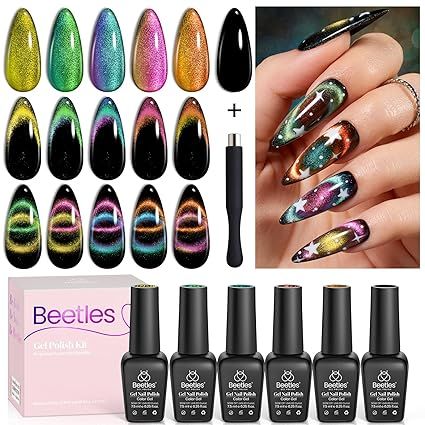 Beetles Gel Nail Polish Set 6 Colors Cat Eye Gel Nail Polish Holographic Glitter Chameleon Gel Polish with Magnet Aurora Cat Eye Gel Polish Soak Off U V LED Nail Lamp Nail Art Manicure Salon DIY Home
#amazon Nail Tip Shapes, Red Gel Nails, Cat Eye Gel Polish, Manicure Diy, Nail Polish Set, Cat Eye Gel, Gel Nail Polish Set, Led Nail Lamp, Nail Lamp